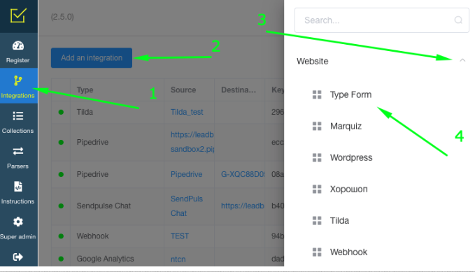 Connecting Type Form to LeadBox